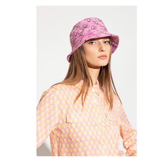 MCM PINK MONOGRAMMED BUCKET HAT in Pink NWT MSRP $370 - Picture 2 of 7